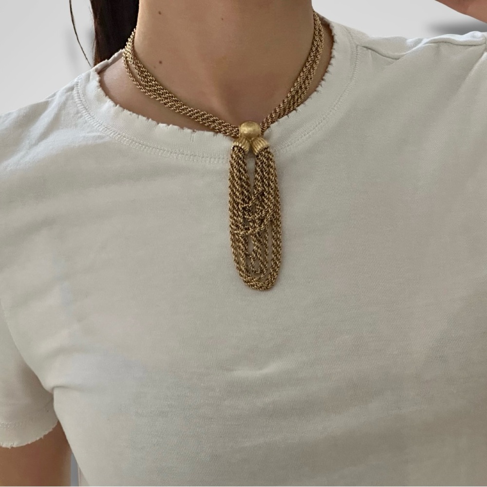 Vintage Monet Gold Tone Chain Necklace - Picture 3 of 3
